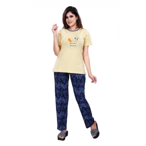 Kiklo Women's Ladies Pajama Loungewear Nightwear 100% Cotton Let's meet In Pyjamas PJs Set